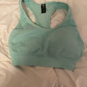 Mint green razorback sports bra